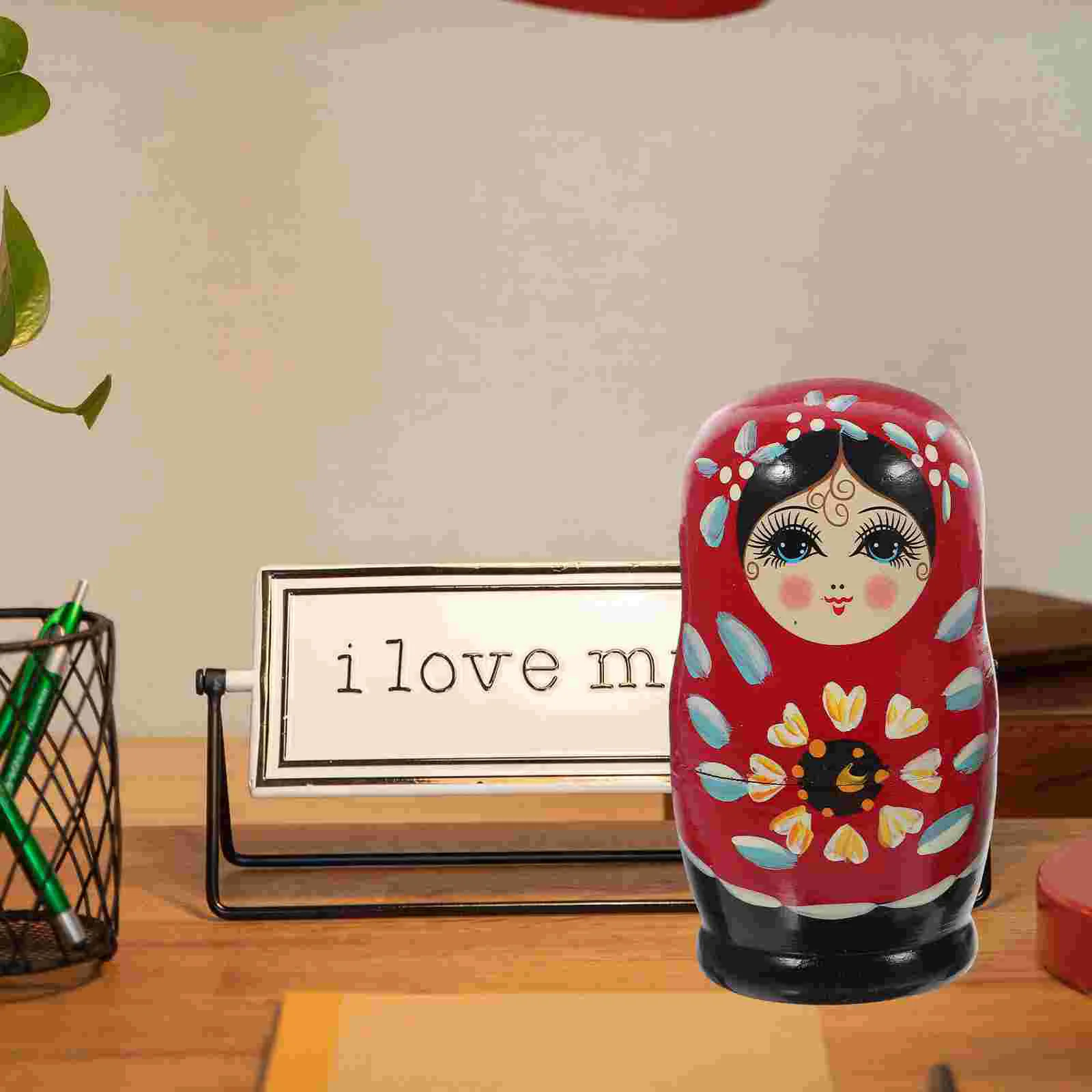 Nesting Dolls Wooden Matryoshka Nesting Wooden Russian Handmade Children’s Toys Stack Stacking