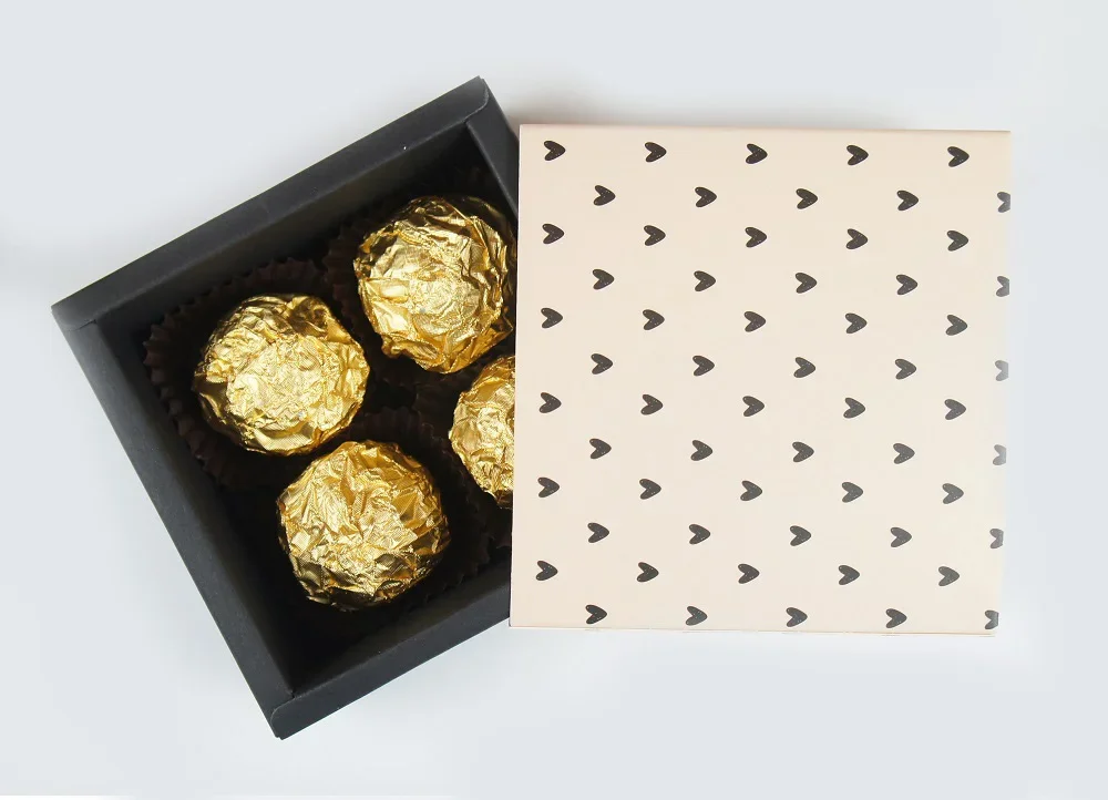 8.9*8.9*3.5CM heart love 10 set Chocolate Paper Box valentine\'s day Christmas Birthday Party Gifts Packing Storage Boxes use