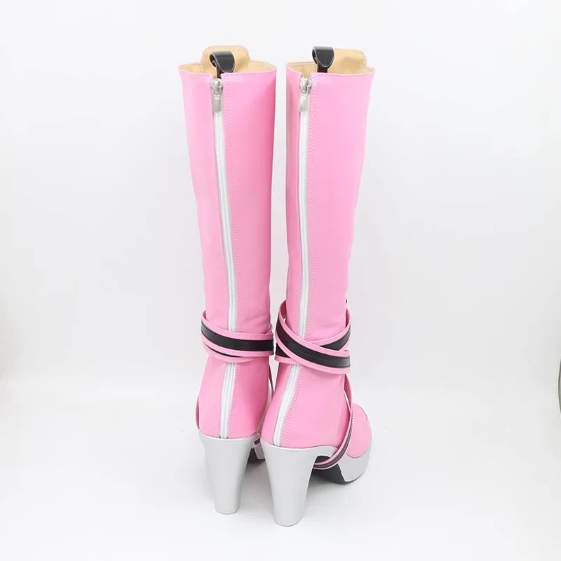 Monster High Cosplay Tênis, Botas Rosa, Peruca Ula Anime, Perucas Cosplay