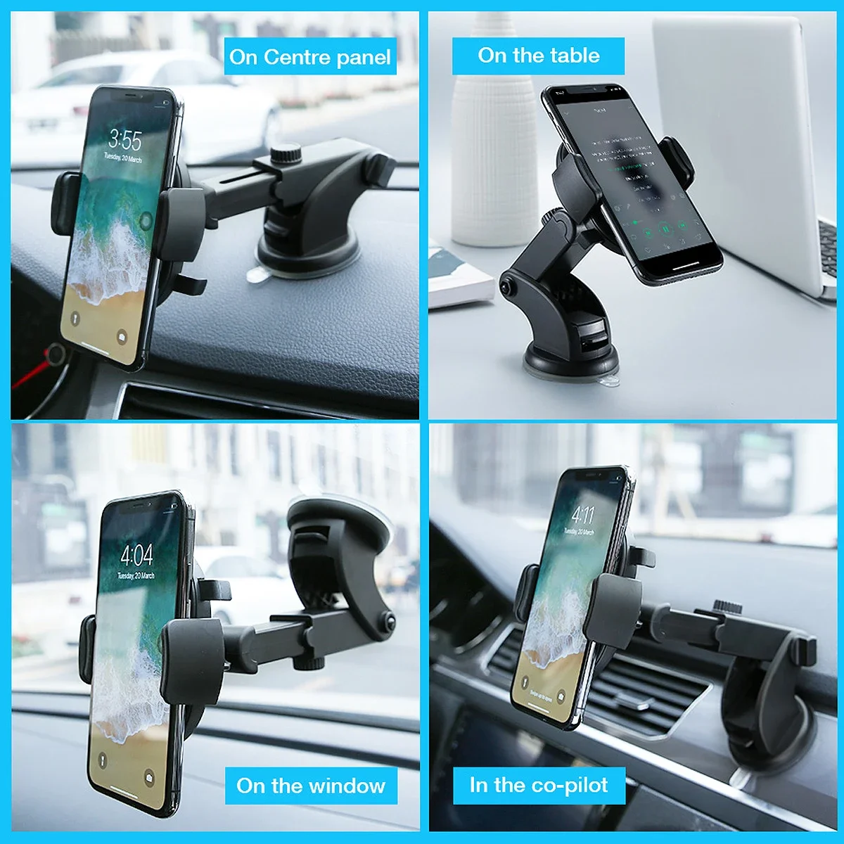 Car Phone Holder Long Rod Telescopic Dashboard Suction Cup Type Car-mounted Creative Adjustable Navigation Bracke car holder