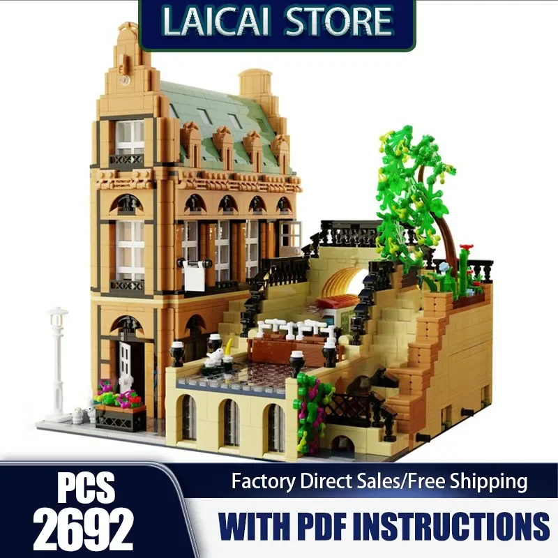 Modular City Building Model Moc Building Blocks Canal Lock Technology Modular Gift Construstion DIY Set Assembly Christmas Toys
