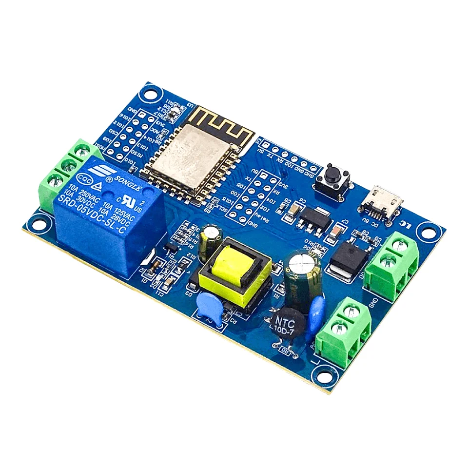 Imagem -03 - Módulo de Relé sem Fio Wifi Esp12f ac 220v dc 5v 12v Fonte de Alimentação Esp 12f Placa de Desenvolvimento Controle Remoto Smart Home