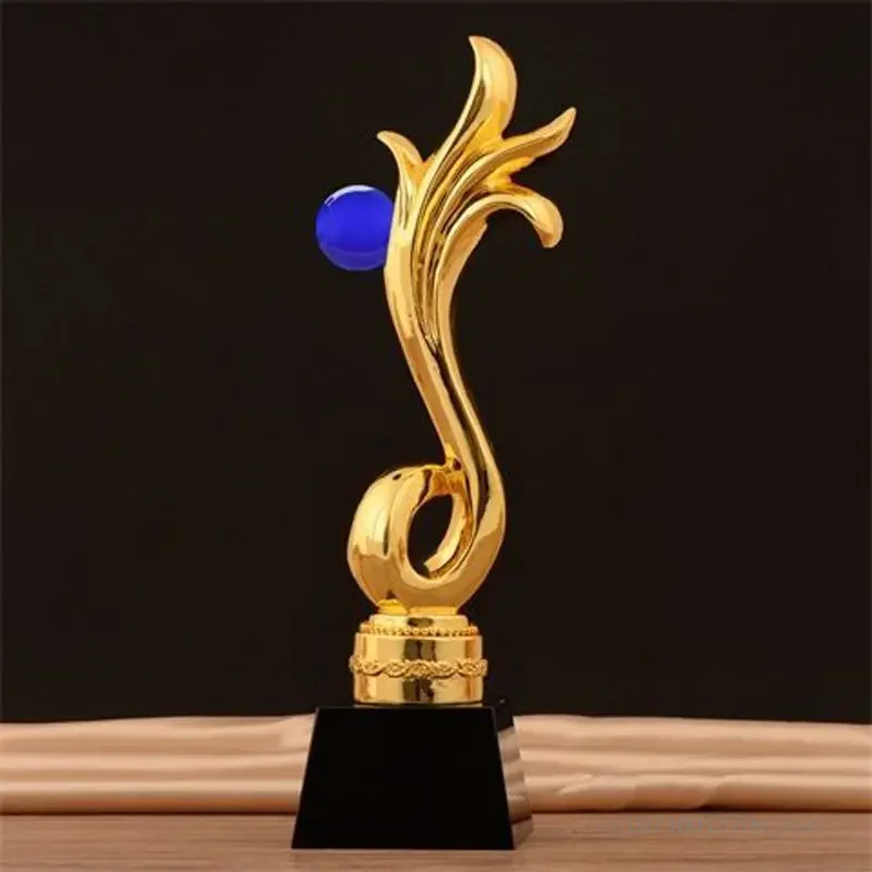 

Customized Resin Trophy Gold Stars Award Cup with Words Customized Crystal Base Sport Event Company Award School Competition 1Pc