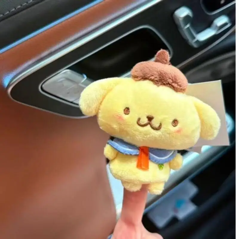 

Sanrio Japanese Style Pom Pom Purin Cute Plush Toy Finger Puppet Keychain Bag Pendant Bedroom Sofa Decoration Gift for Friends
