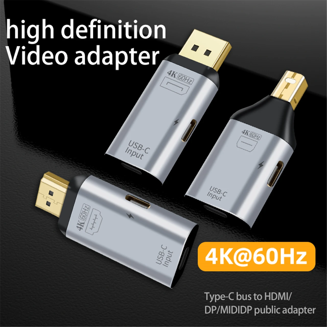 USB C To DP/HDMI-compatible/Mini DP Converter 4K 60HZ Type C To HDMI Thunderbolt 3 Adapter For MacBook Samsung S20 USB-C Adapter