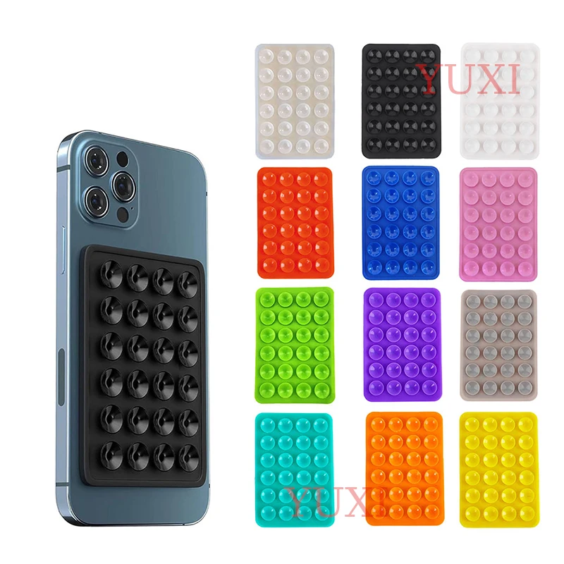 YUXI 1PCS Silicone Suction Phone Case Mount Non Slip Sticky Phone Grip for CellPhone Strong Grip Holder for Selfies and Videos