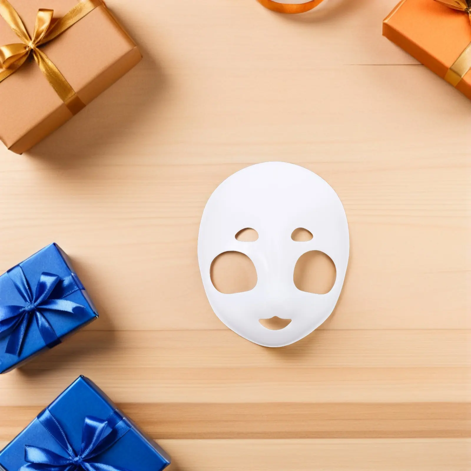 

2 шт. белых заготовок для маски животного, неокрашенная основа для фурсьюта, голова для косплея, аксессуар для костюма животного на Хэллоуин, маскарадный аксессуар