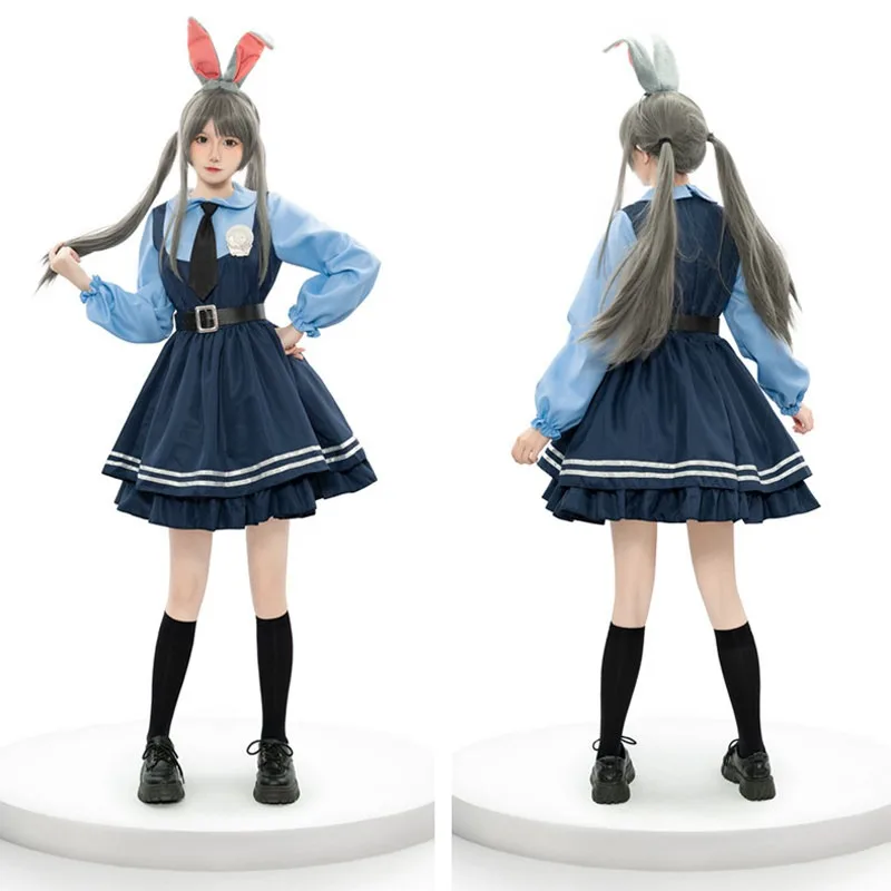 

Zootopia Halloween Cosplay Adult Costume Rabbit Judy Police Officer Female