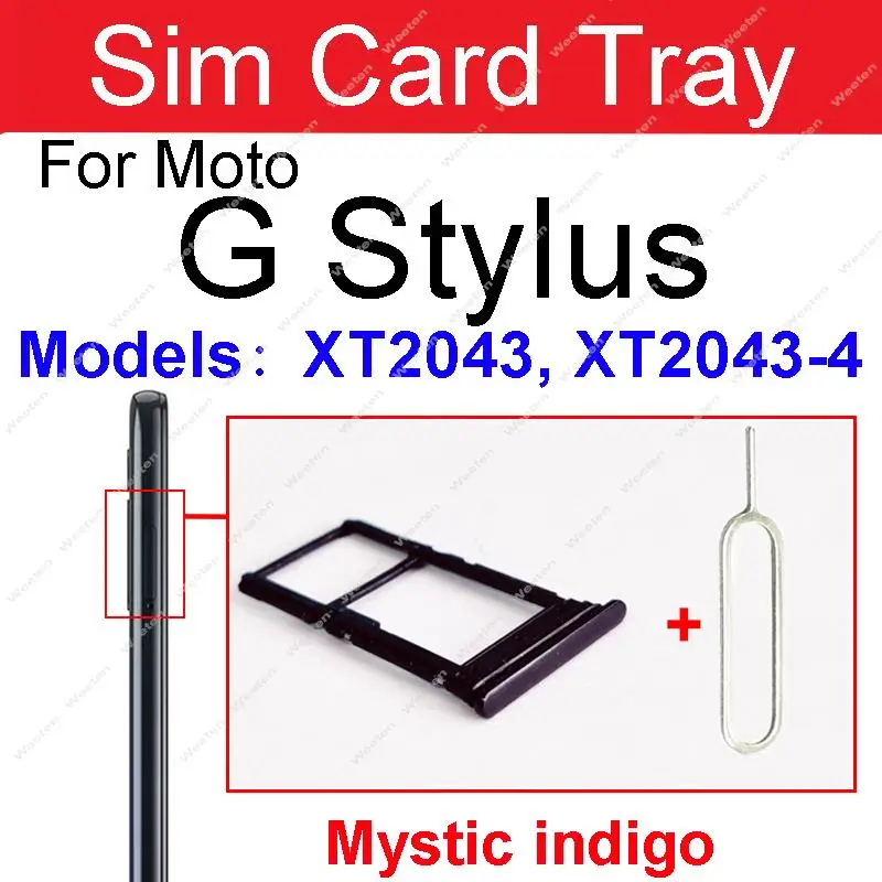 Sim Card Tray For Motorola MOTO G Stylus 2020 2021 2022 2023 XT2043 XT2115 XT2211 XT2317 SIM Holder Socket   Card Reader