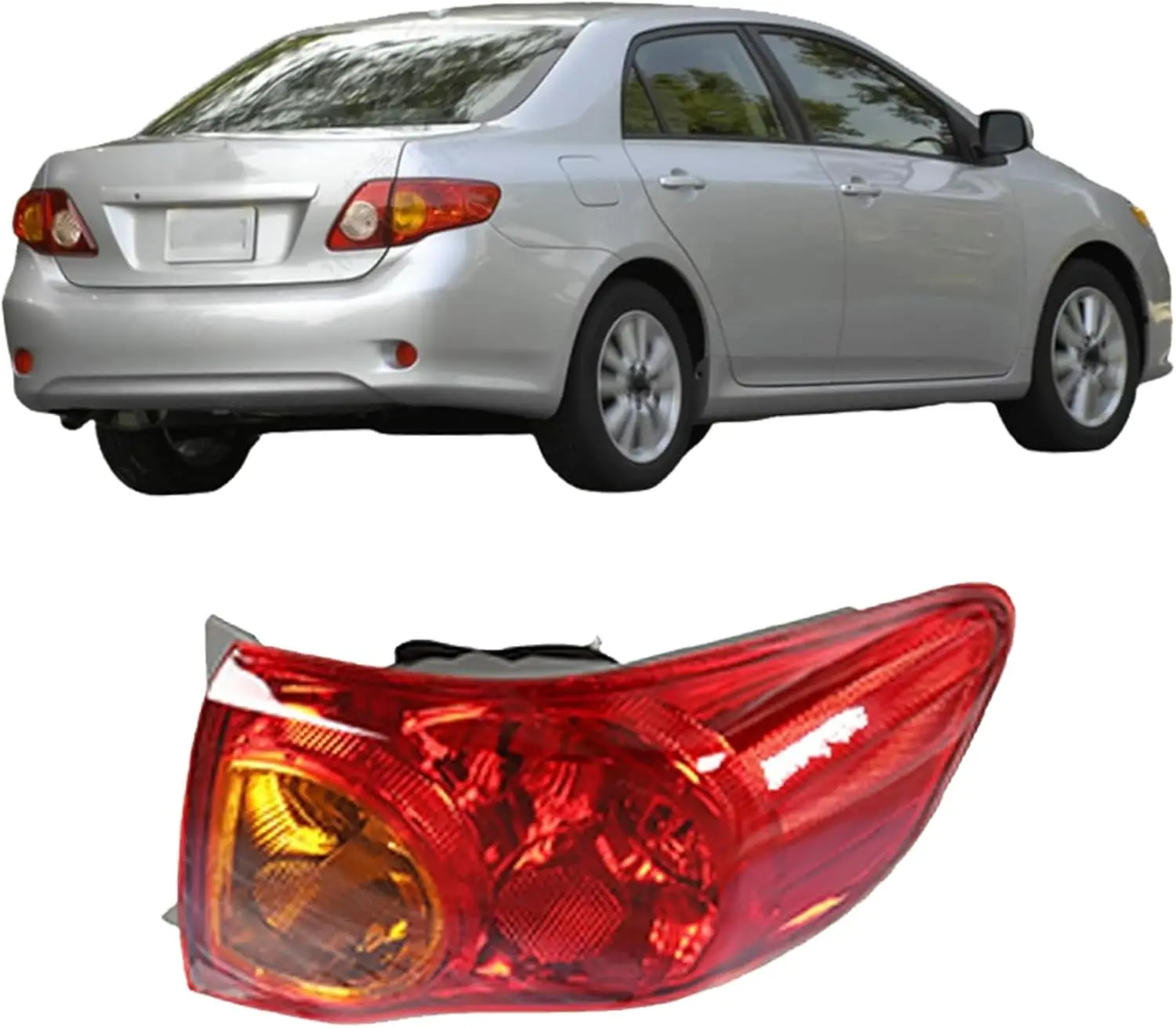 

Passenger Side Rear Brake Light for Toyota Corolla 2009-2010 Red Lens 8155002460 TO2801175