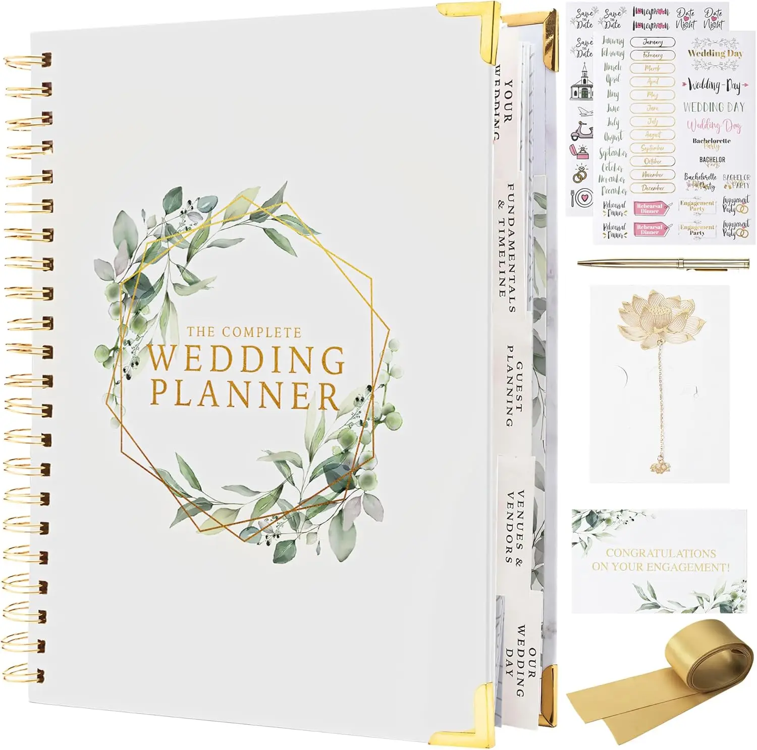 

Your Perfect Day Wedding Planner Book and Organizer - Wedding Planner Book - Bridal Planning Binder with Countdown Calendar - Bride Gifts