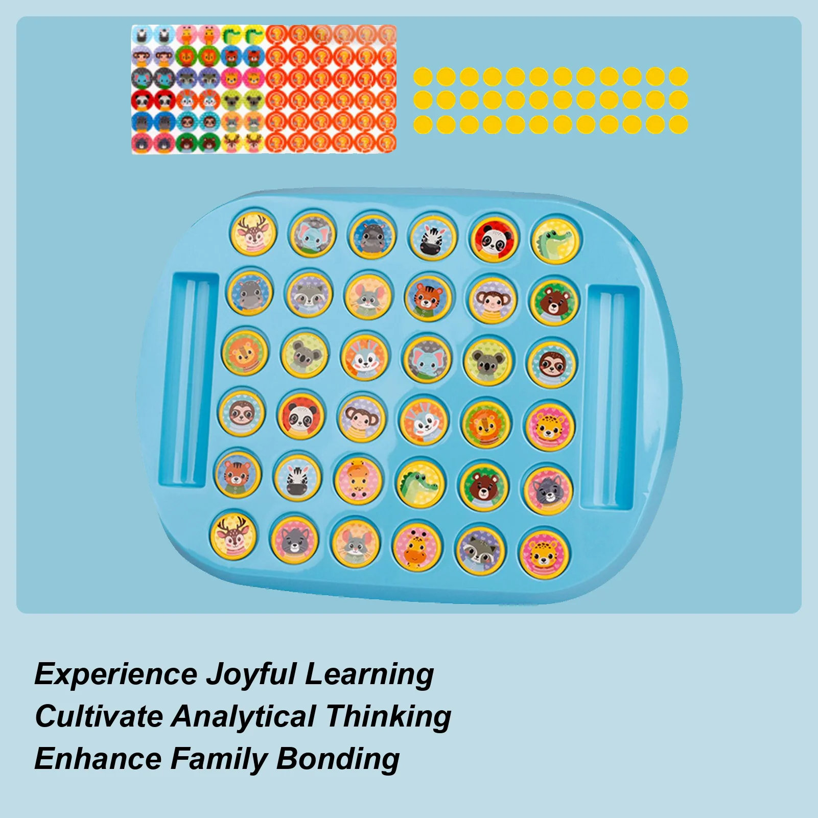 Memory Game Animal Fruit Pattern Interactive Toys Flipping Matching Strategy Board Game For Toddler Kids Family Kindergarten