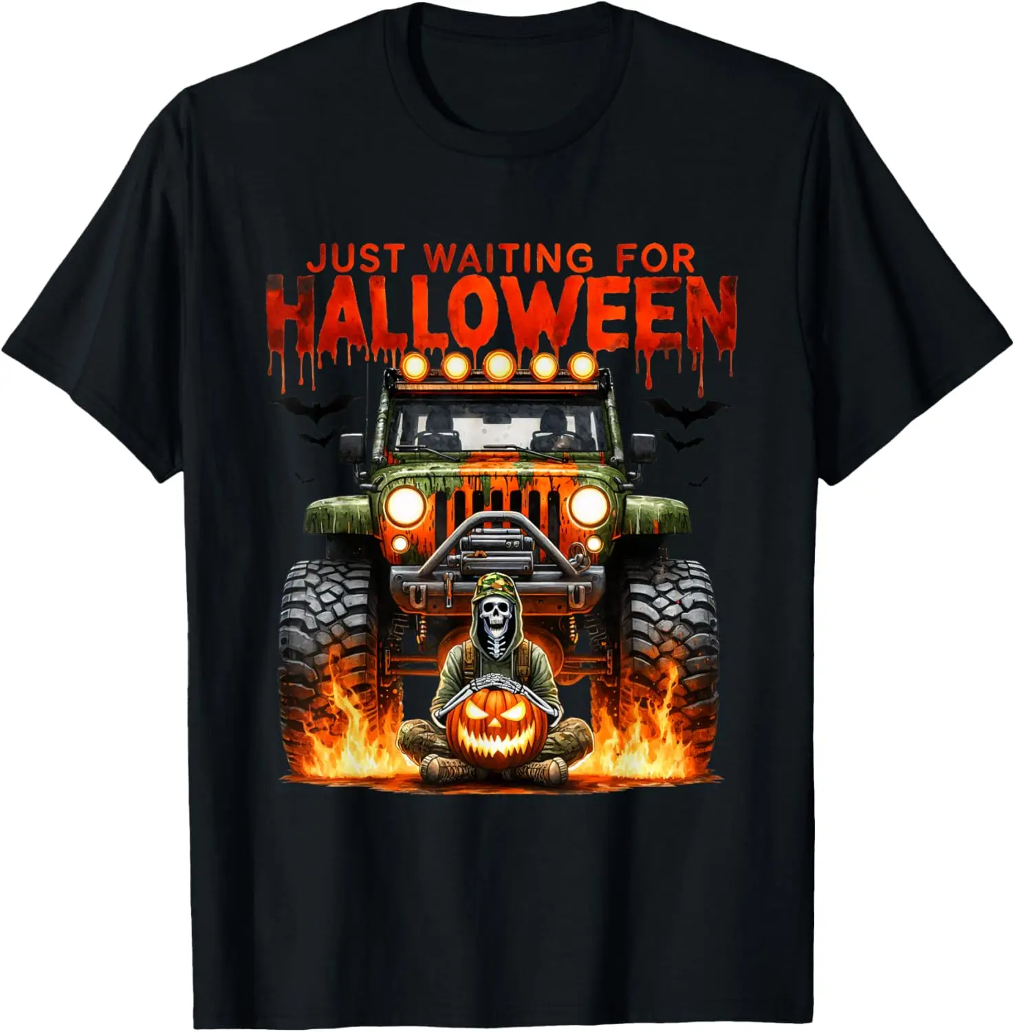 Just waiting for Halloween Offroad Halloween party T-Shirt