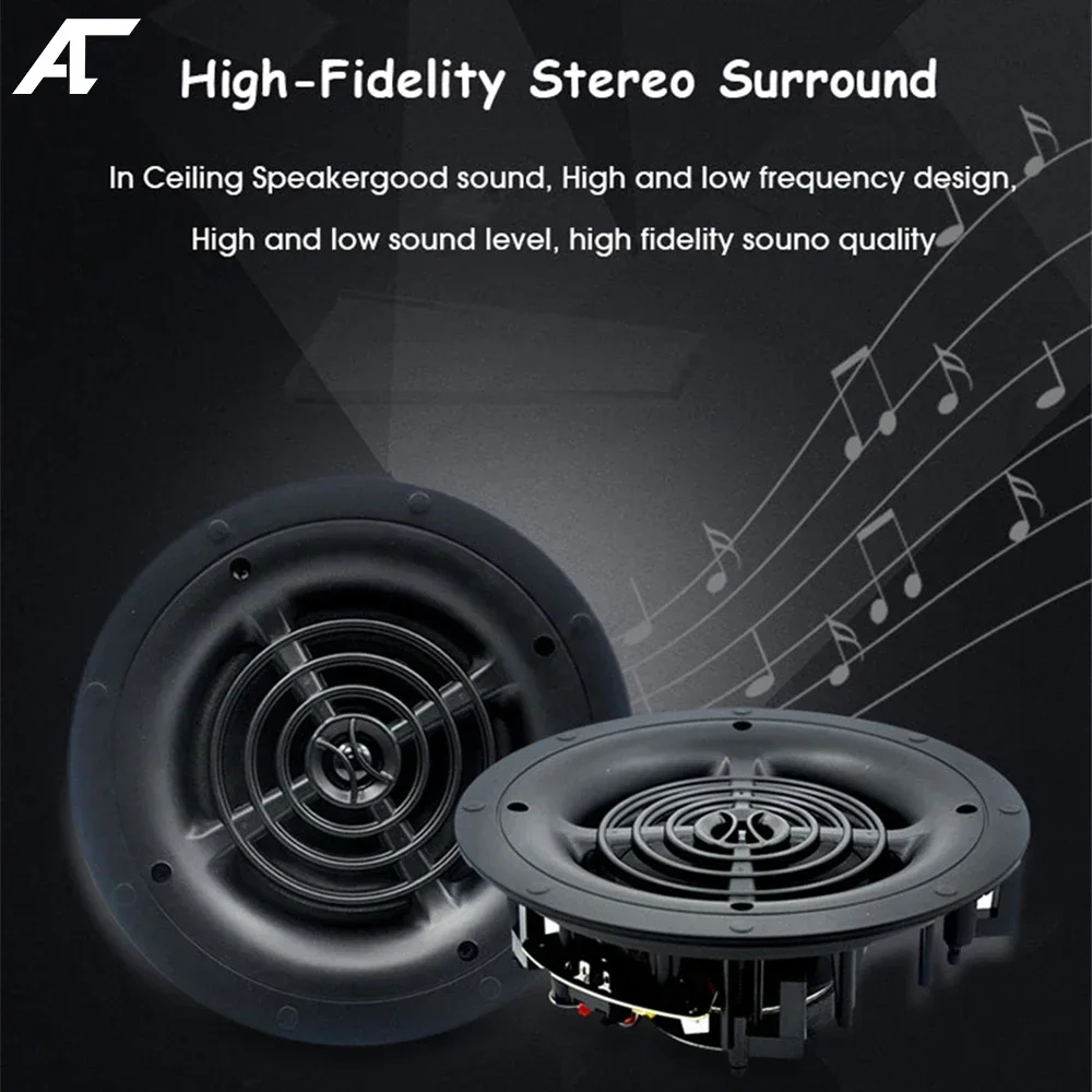

6.5inch Powerful 30W Ceiling Wall Speaker HiFi Stereo Horn Frameless Coaxial Acoustic System for Home Theater Background Music