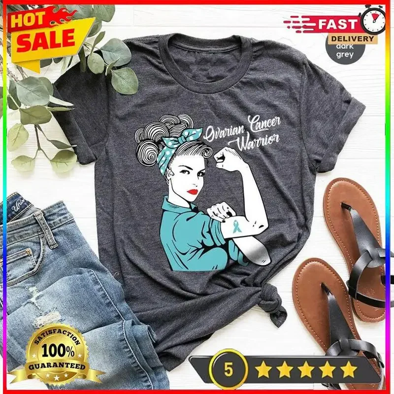 Ovarian Cancer Awareness T Shirt Support Survivor Canc