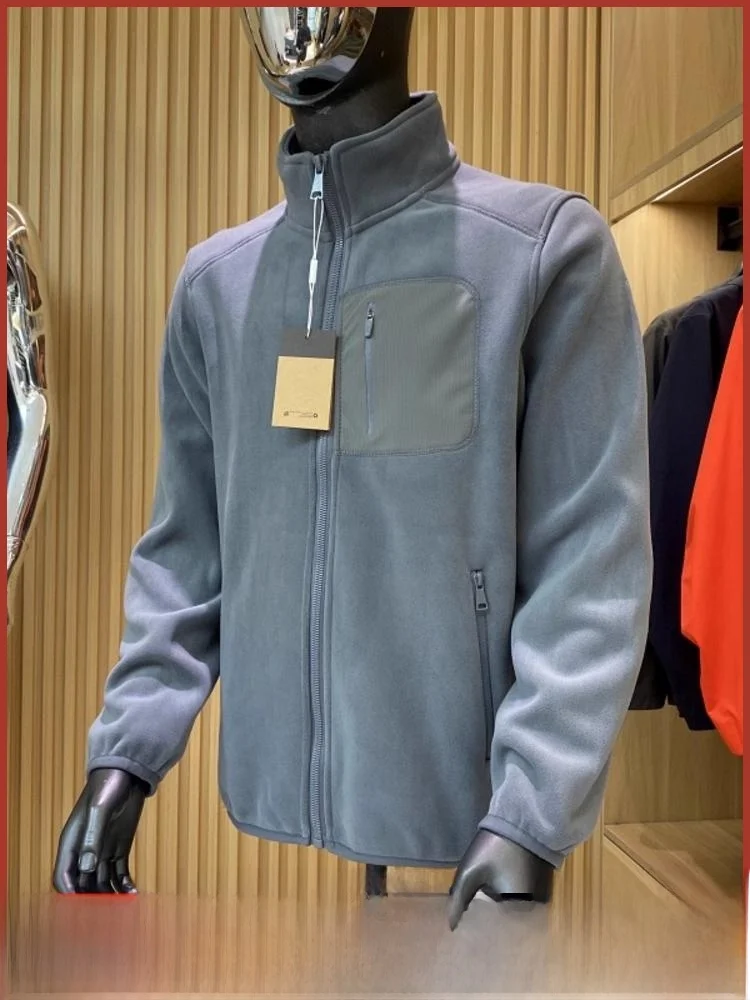 

Thiened Fce Jaet воротник-стойка мужской осенне-зимний уличный повседневный модный теплый волокно из полиэстера на молнии ket Jaet