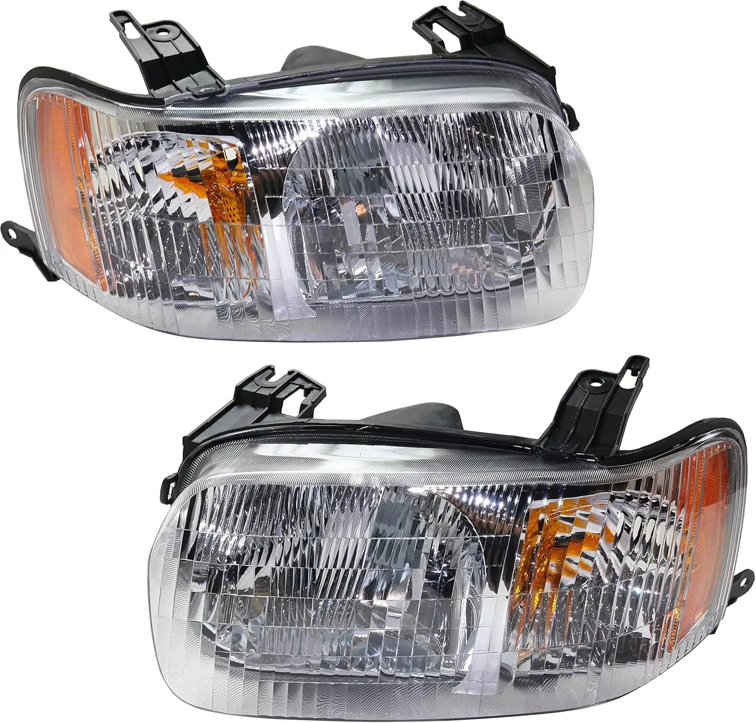 

Driver and Passenger Side Headlight for Ford Escape 2001-2004 Halogen With bulbs Fits Limited, XLS & XLT Replaces # 4L8Z13008AA,
