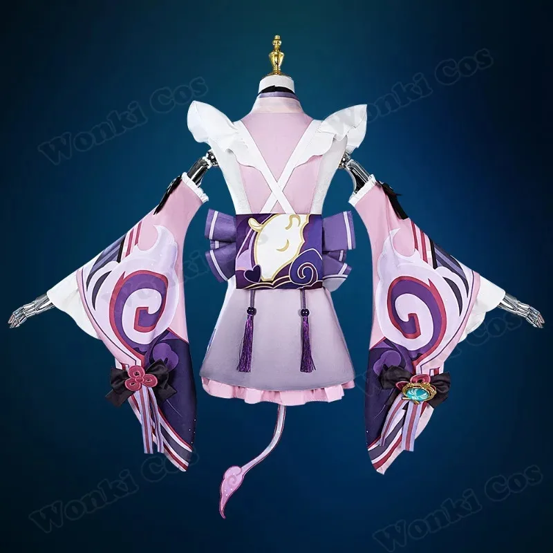 وصل حديثًا شعر مستعار أزياء Yumemiruki Mizuki التأثيرية للعبة تأثير المرأة كيمونو فستان المرأة ملابس لعب الأدوار #4