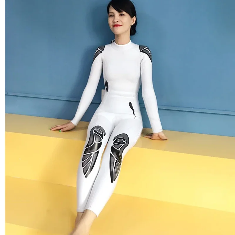 

3mm Diving Suit Diving Suit Super Elastic Women's White Diving Suit One-Piece Split