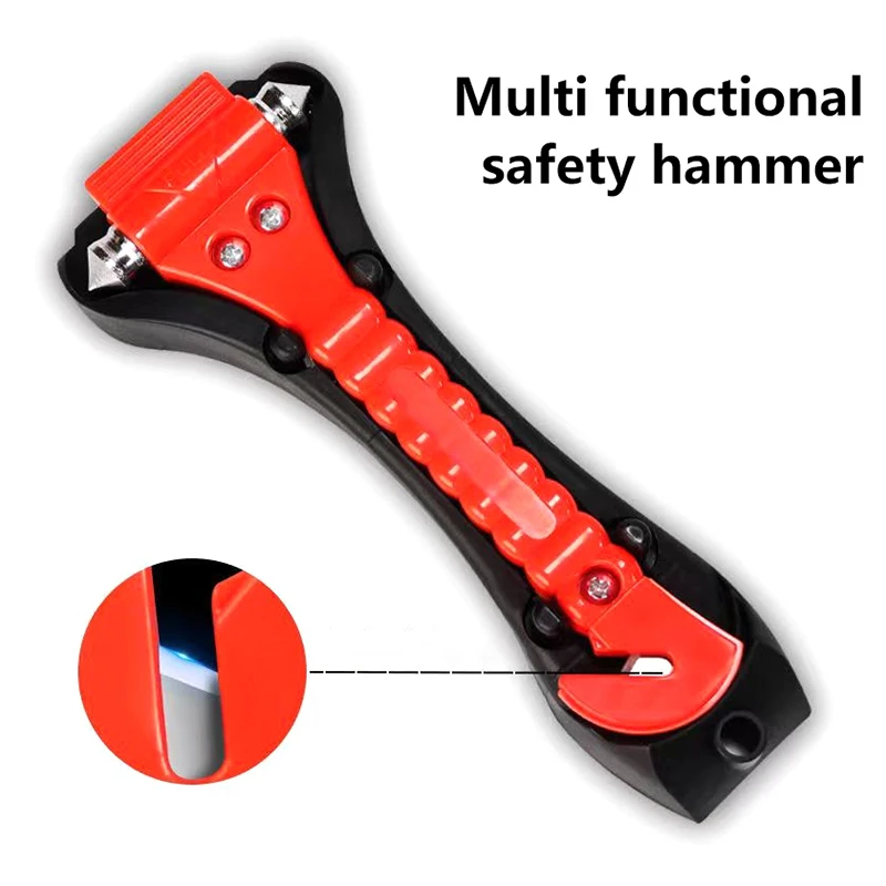 1PC Camping Driving Car Seat Belt Cutter 2-in-1 Emergency Break Window Glass Punch Life Rescue Tools Survival Safety Hammer