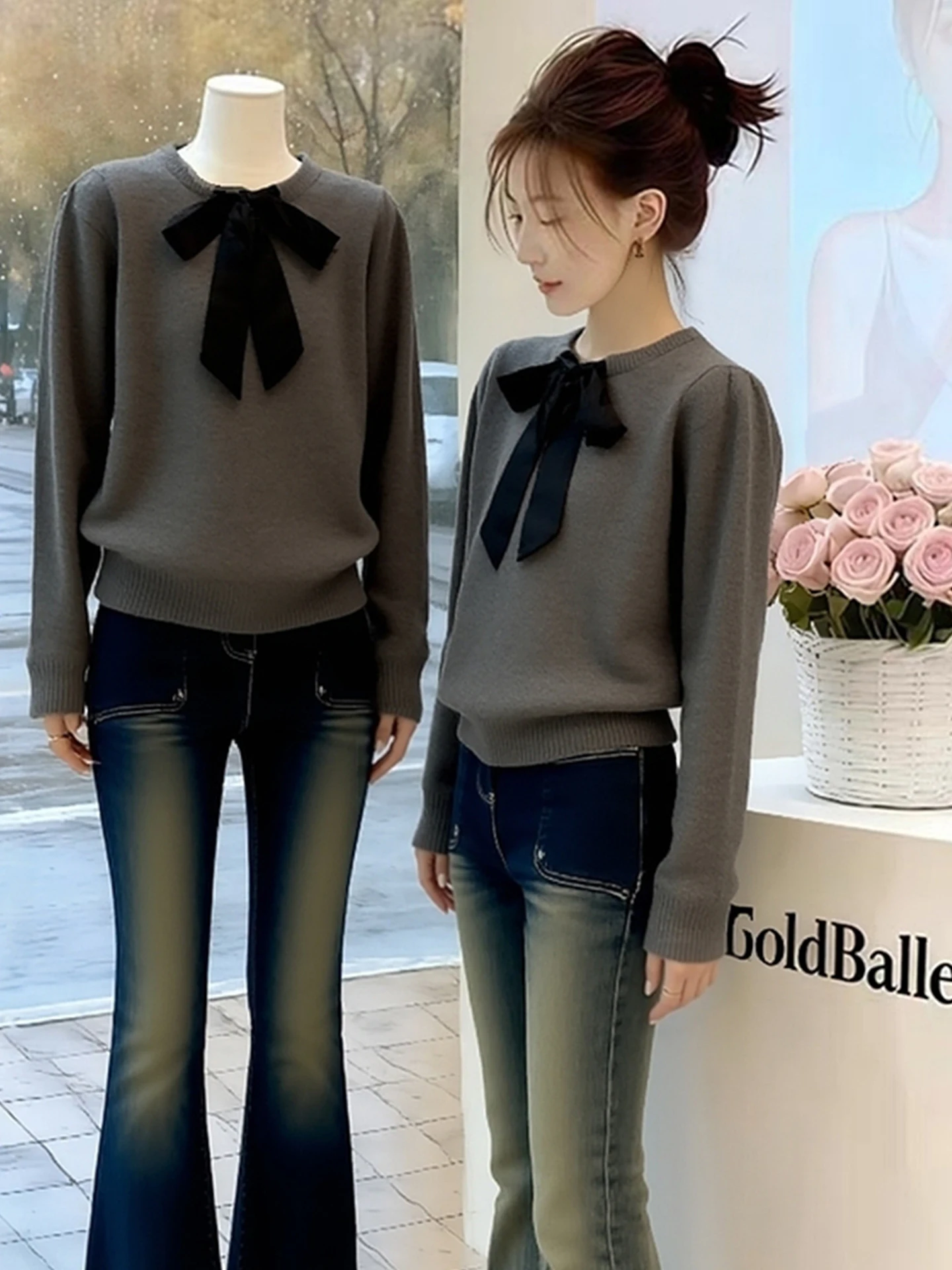 Faionable Camere Maglieria Lunga Sve Abbigliamento interno Nodo Base irt Sweet Sle Inverno 2025 Nuovo arrivo Top da donna