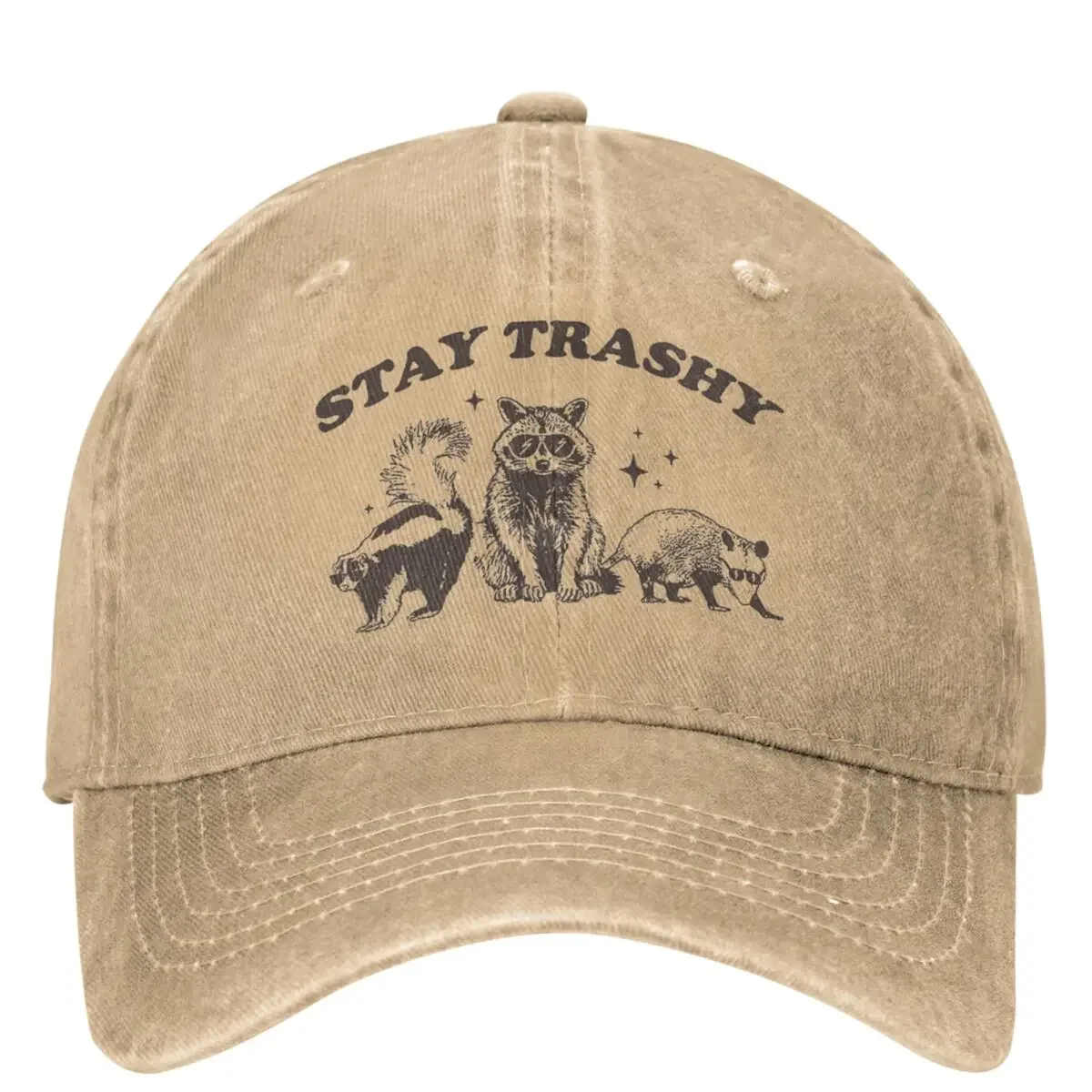 

Funny Raccoon Opossum Skunk Meme Stay Trashy Baseball Caps Stuff Men Women Fashion Nostalgia Raccoons Trucker Hat Adjustable