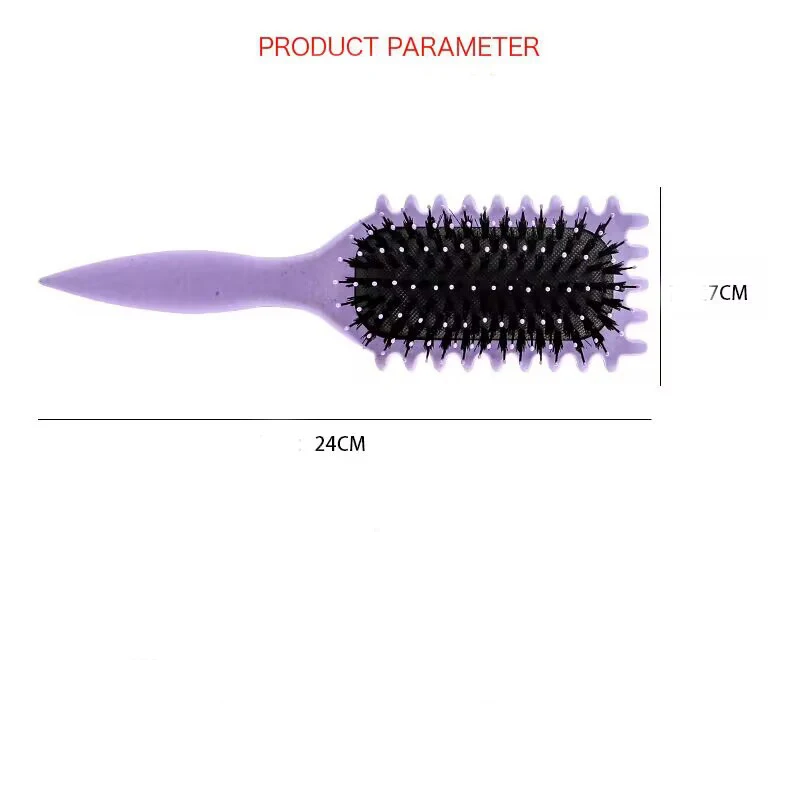 1 Uds. Cepillo de estilismo de definición de cabello rizado, cepillo de pelo para eliminación de arrugas, peine de pelo rizado húmedo enredado, herramienta de estilismo para cabello rizado