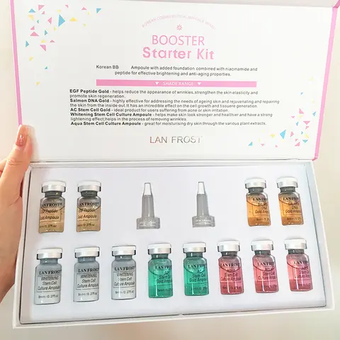 BB 크림 글로우 세럼 스타터 키트, 페이셜 나이아신아미드, 히알루론산 파운데이션, 보습 스킨 케어 뷰티, 한국, 8ml