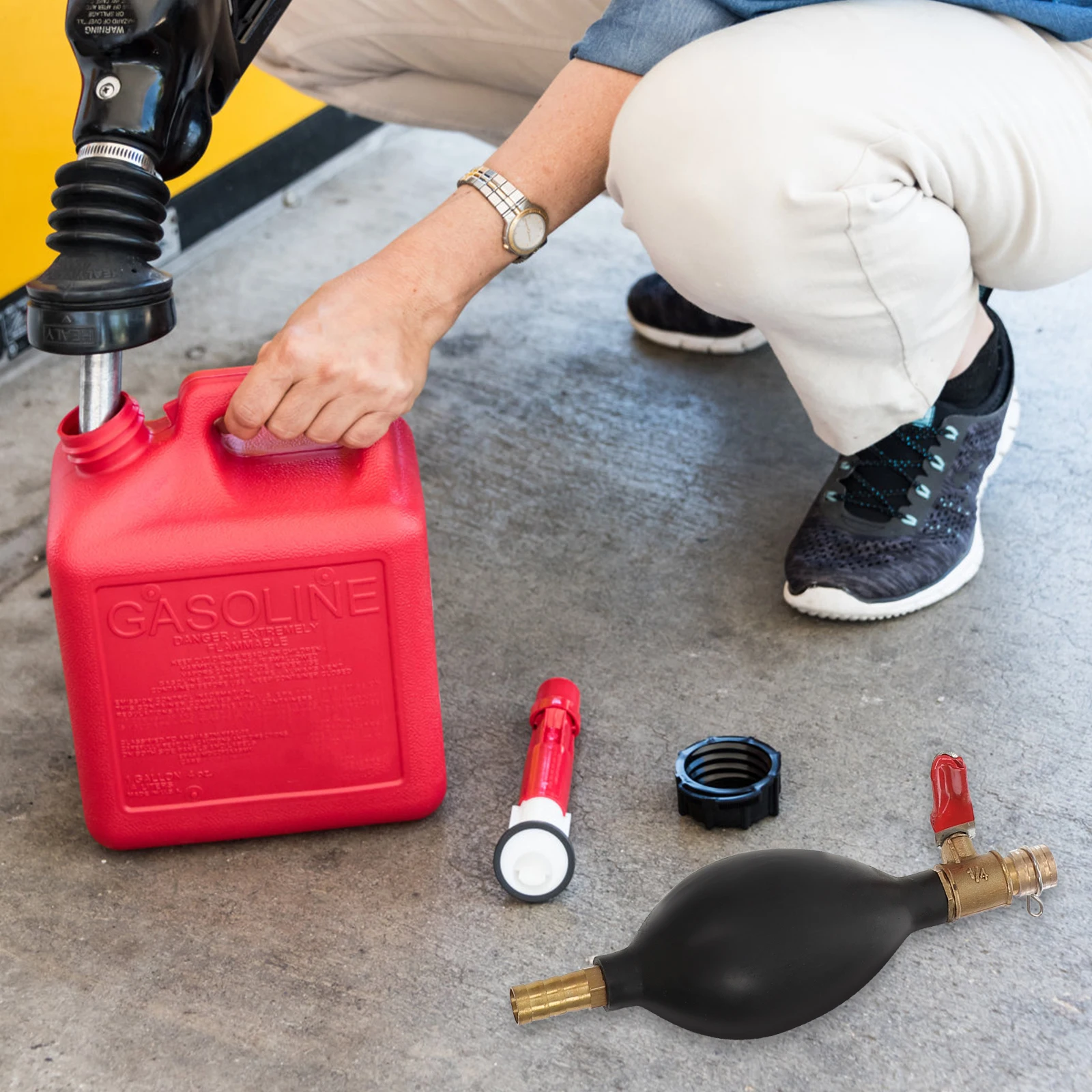 

1Pcs Manual Oil Pump Diesel Petrol Syphon Hose 10mm Durable Hand Liquid Transfer Tool for Truck Drivers Repair Workshops