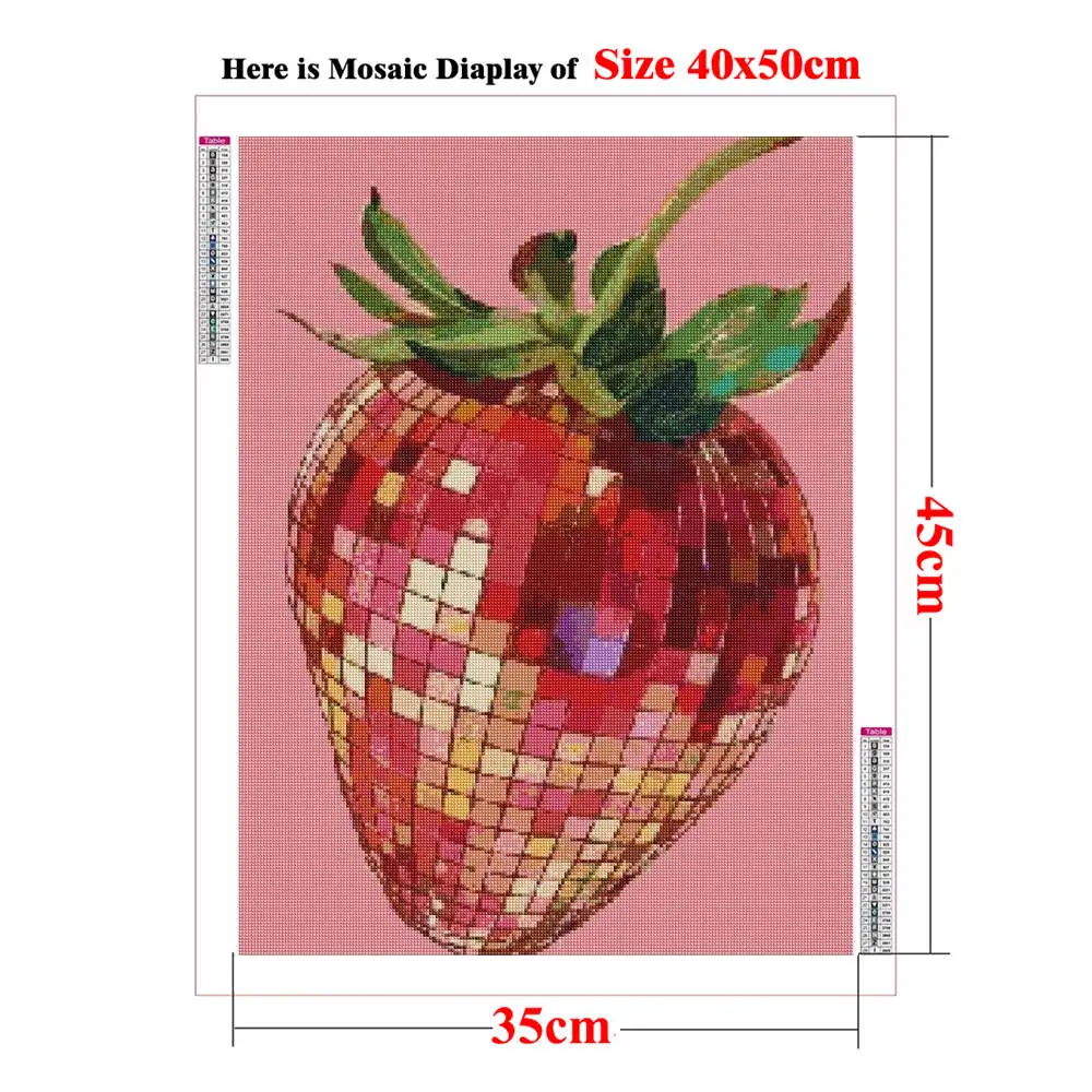 Diamond Art Painting Kits Adults Sparkly Pink Disco Ball Fruits Minimalist Luxury Modern Full Drill DIY Diamonds Gem Art Crafts