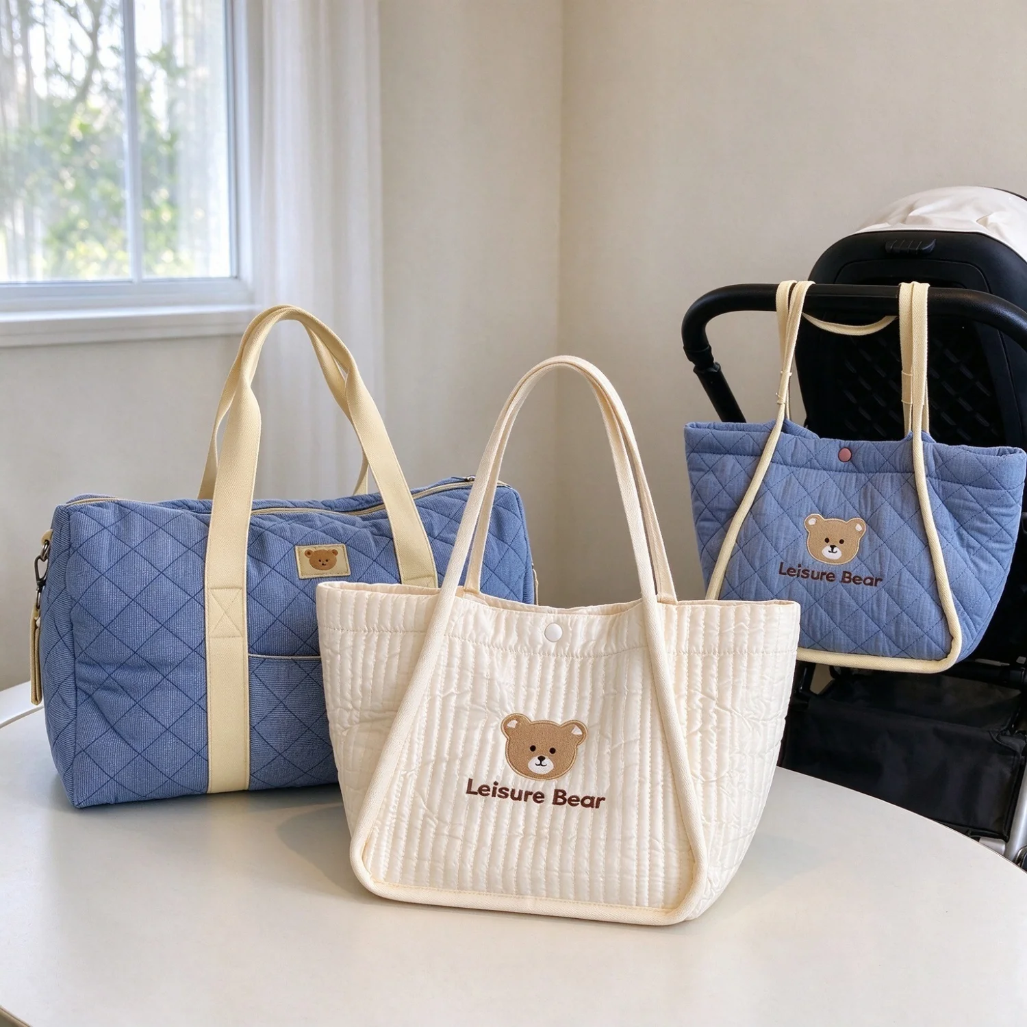 cute-embroidered-bear-mommy-storage-bag-ins-fashion-blue-stroller-hanging-organizer-maternity-pack-baby-diaper-sorting-tote-bag