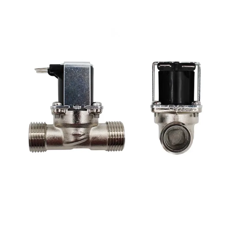 High temperature hot water  DC 12V  DN15 G1/2 brass solenoid valve normally closed water inlet switch with filter