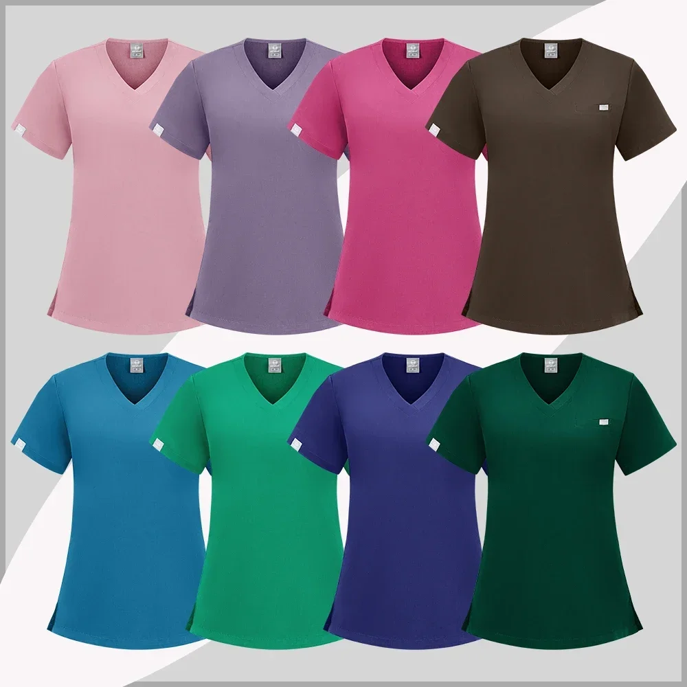 Conjunto de ropa de enfermera antiarrugas para mujer, uniforme de Hospital suave, lavable, accesorios médicos, gran oferta