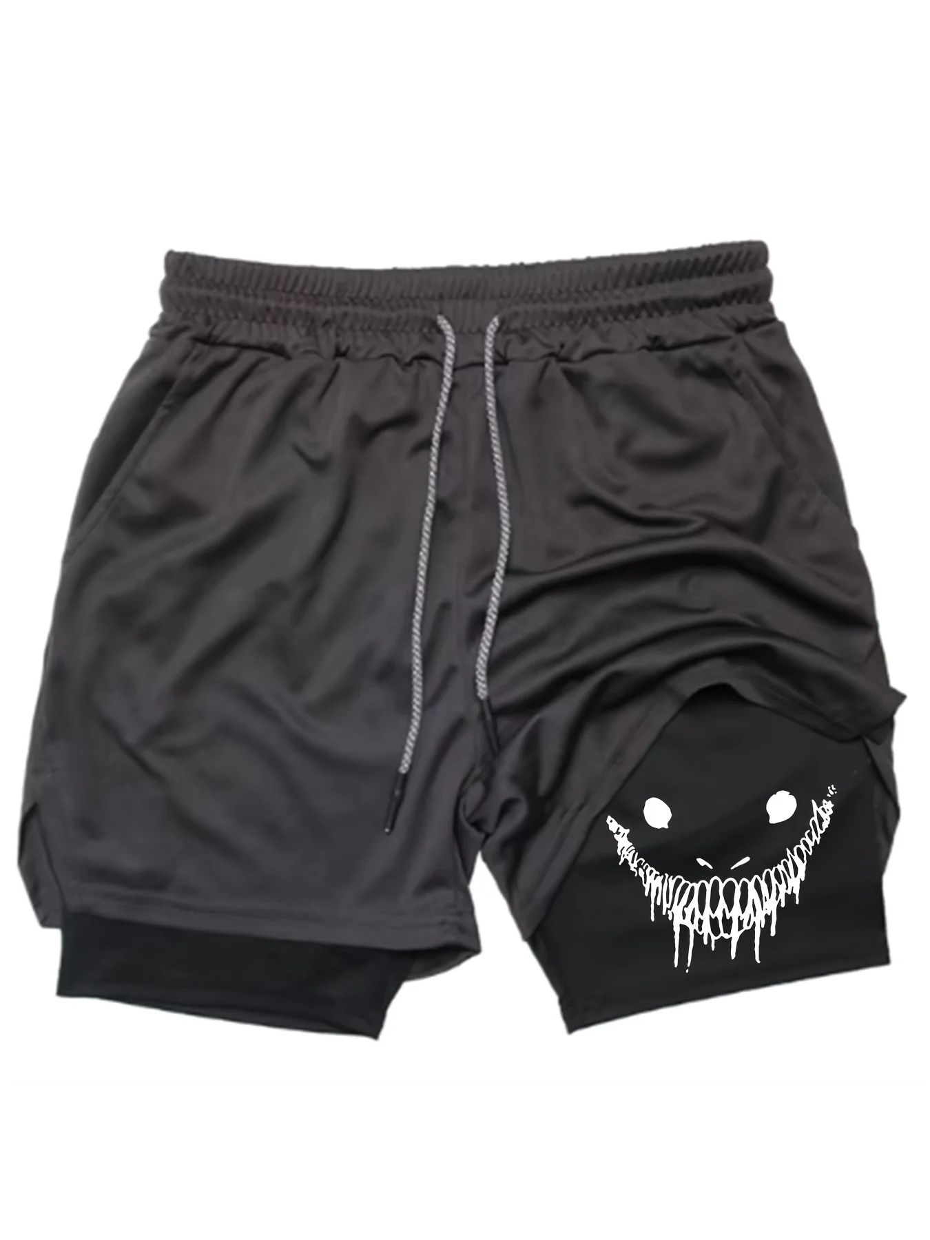 

Men's Two-in-one Sports Shorts Breathable Casual Quick-drying Double-layer Shorts Summer Running Sportswear Bottoms M-3XL