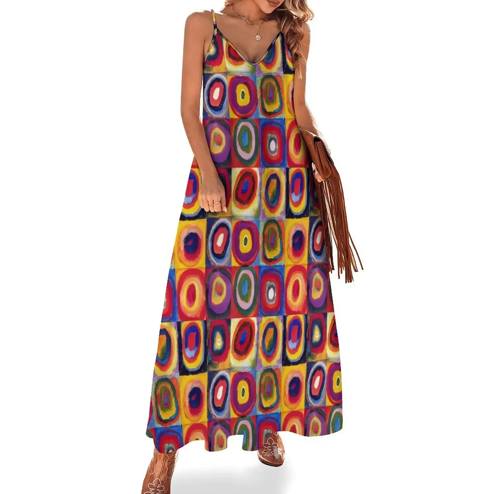 wassily kandinsky - art Sleeveless Dress women's evening dresses Summer skirt woman dress Dress