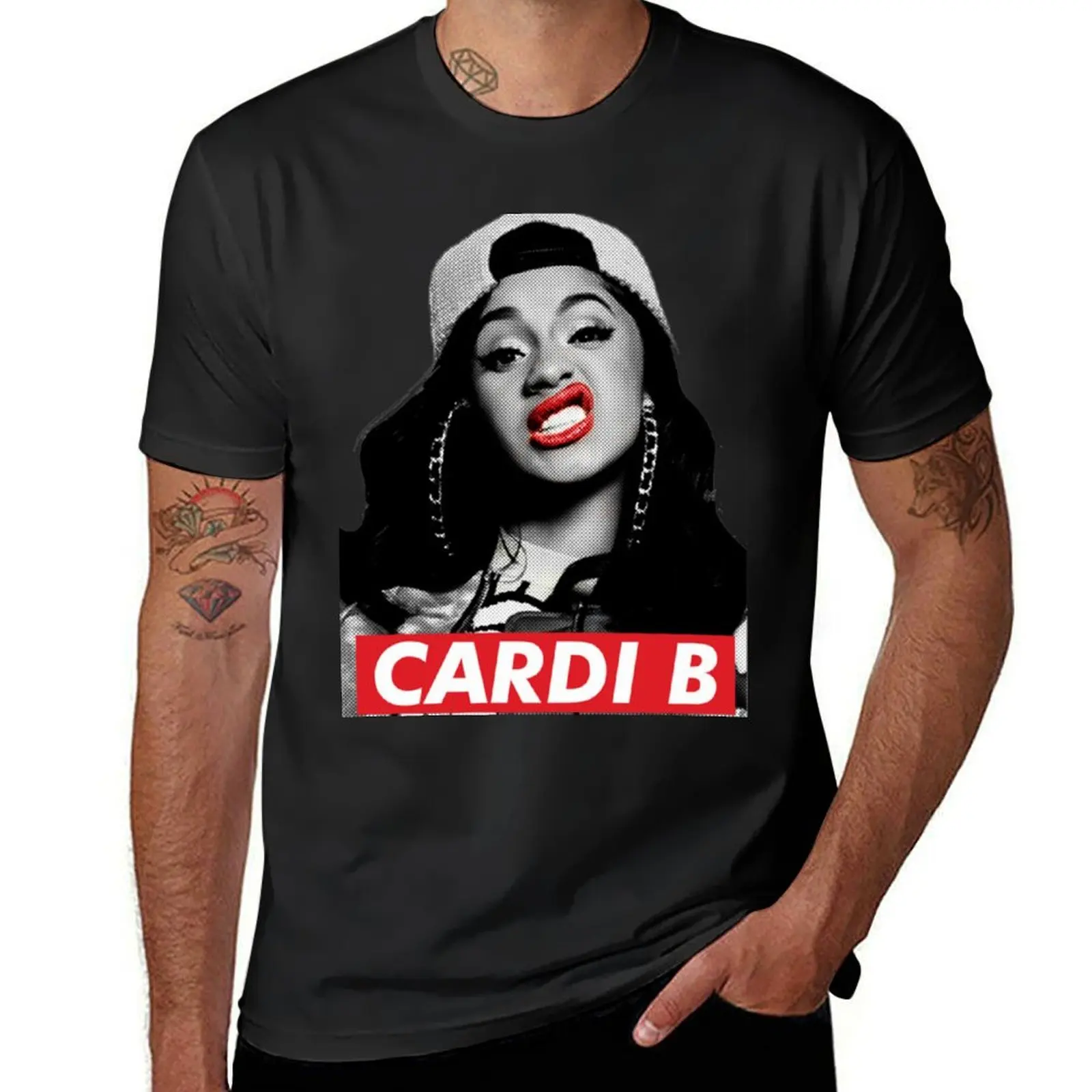 

Cardi B Rapper T-Shirt aesthetic clothes cute tops vintage t shirts for men cotton