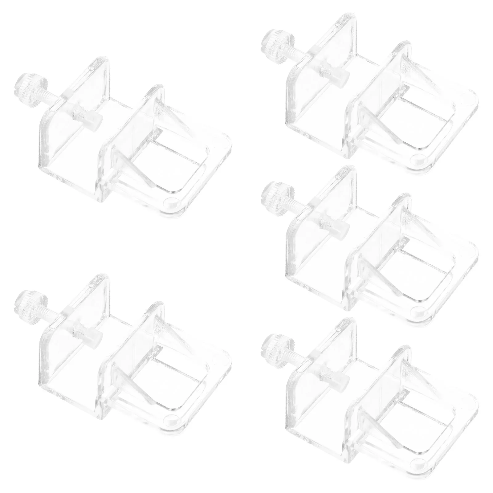5 Pcs Aquarium Lid Locking Clips Hood Clamps Fastening Screw Secure Transparent Anti Jump Fish Tank
