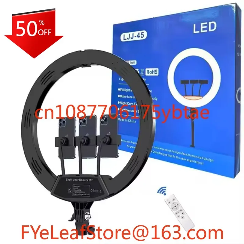 Mobile Phone Filling Light Tripod Remote Control Portable 18 Inch Ring Filling  Color Temperature Adjustable Live