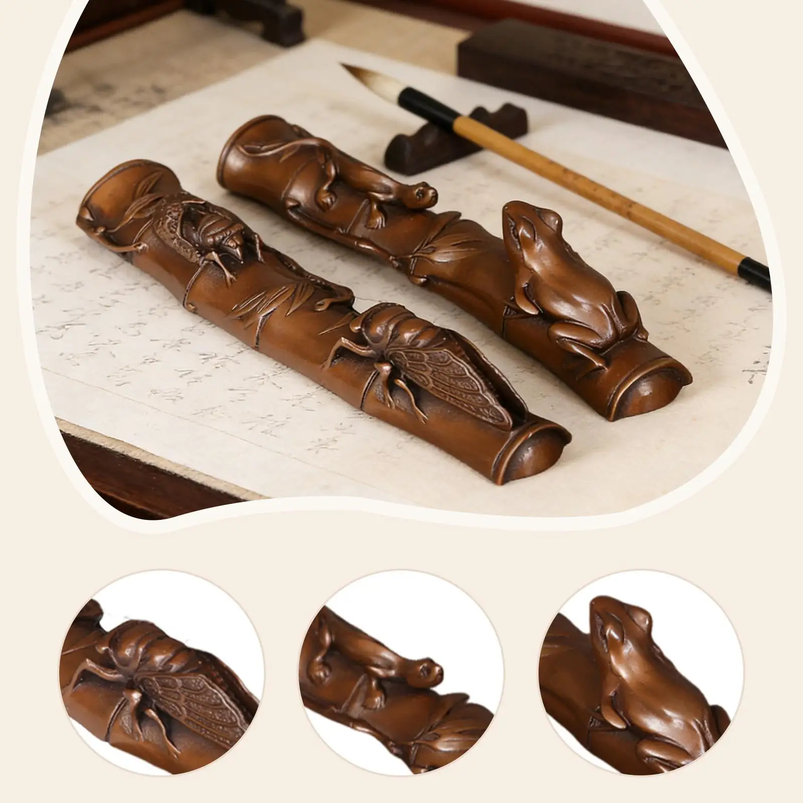 

2 традиционных декоративных пресс-папье для стола в виде статуэток животных, подарок для коллекционеров искусства, для рисования и спальни