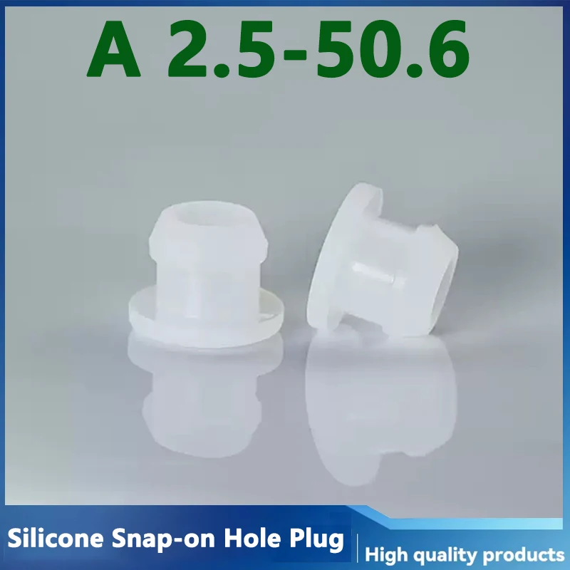 1-10Pcs 2.5-60.6mm Clear Conical Snap-on Silicone Rubber T Type Plug Blanking End Caps Tube Inserts Bung Proof High Temperature