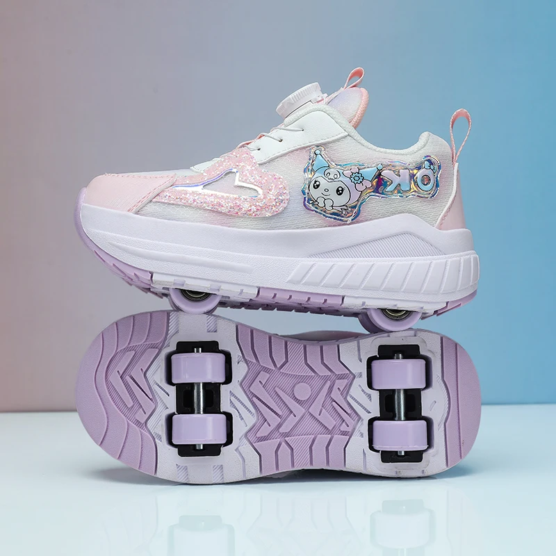 

Boys' and girls' walking shoes, double net roller skates, children's outdoor roller skates, children's Christmas gifts