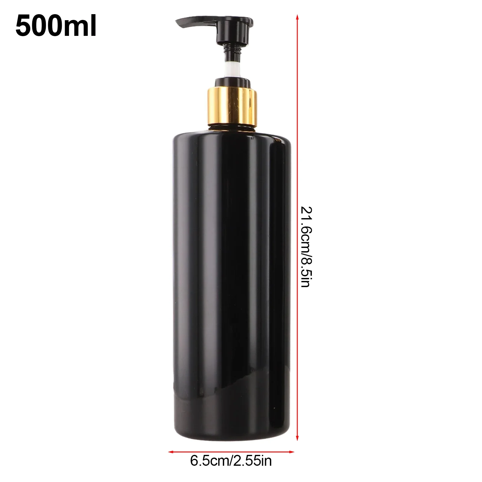 

500ml PET Liquid Soap Dispenser Shampoo Shower Gel Lotion Pump Bottle Empty Container Bathroom Accessories Household Supplies