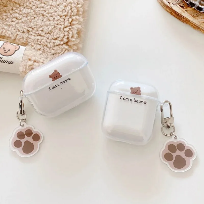 Para AirPods 1 2 3 funda para auriculares divertido lindo dibujos animados parejas Bluetooth funda protectora para auriculares AirPodsPro 2nd con llavero