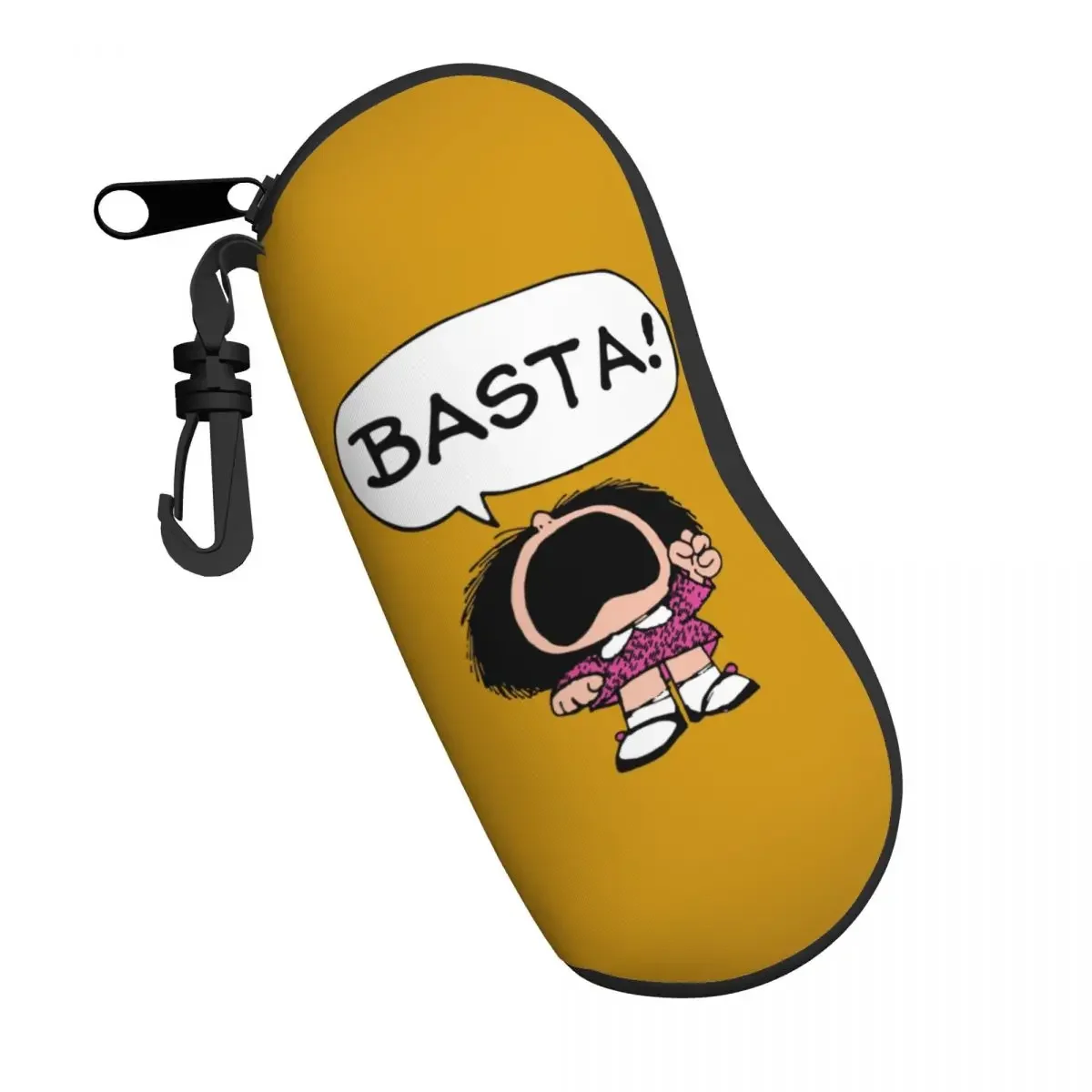 Custom Mafalda Basta Shell Glasses Case Unisex Fashion Quino Argentina Cartoon Eyeglasses Case Sunglasses Protector Box