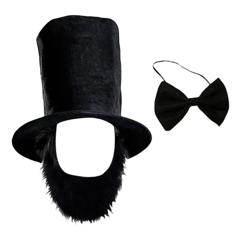 

39BB 3Pcs Abrahams Lincolns Costume Accessories Lincolns Birthday Patriotic Costume Halloween Presidents Day Outfits Gifts