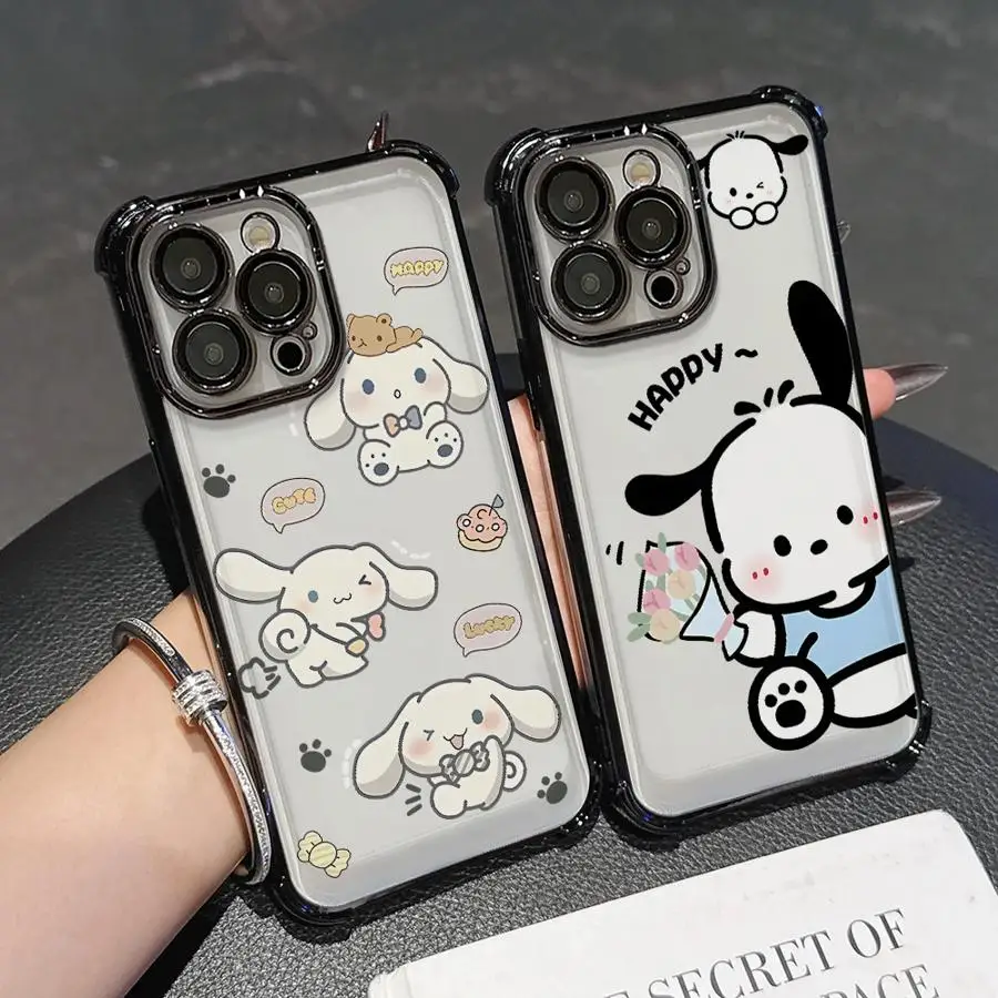 

Чехол для iPhone 15 Plus 11, 14, 13, 12, 17 Air 16 Pro Max, мягкий чехол для телефона с рисунком Sanrio Cinnamoroll