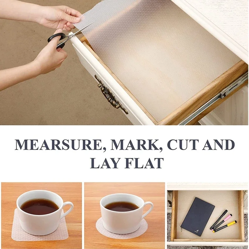 30/45/50/60x150CM Drawer Mat Shelf Cover Liners Non Slip Waterproof Closet Placemat Table Pad Paper Cabinet Mat Oil-proof Liners