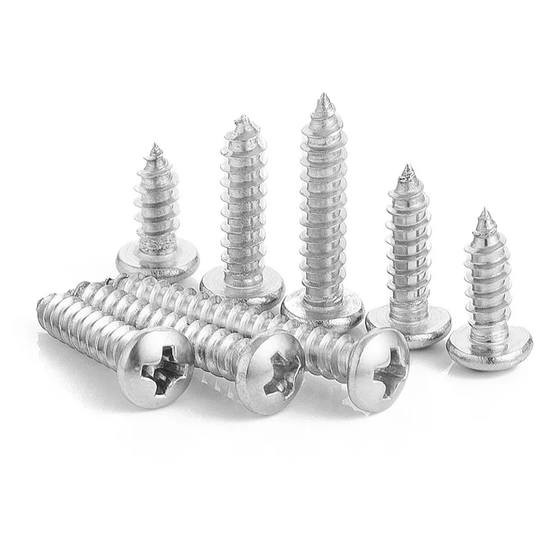 20pcs M3 M4 Cross Round Head Screw Nail 10/16/22/25/30/35/40/45/50/55/60mm 304 Stainless Steel Self Tapping Screws