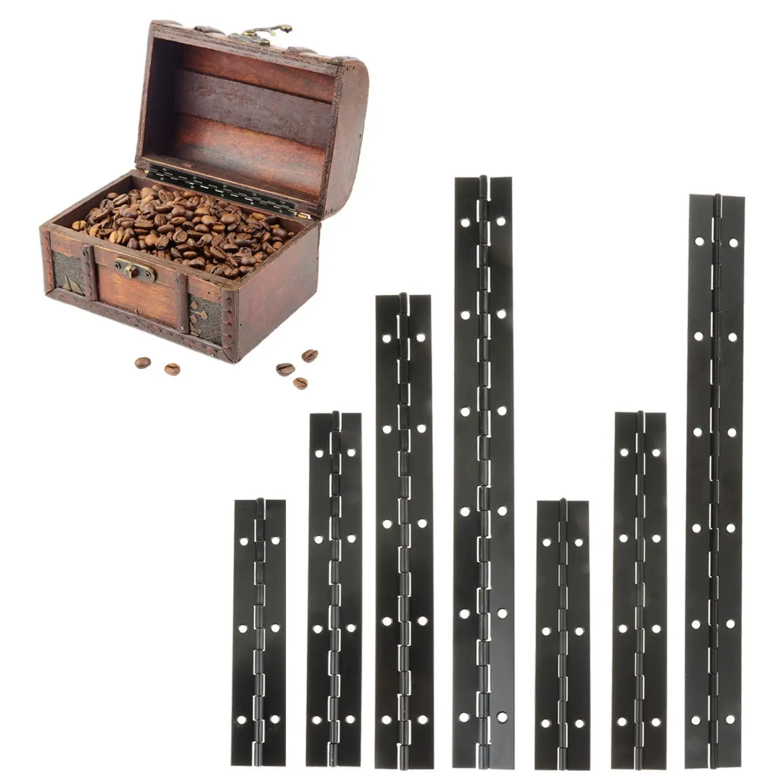 Piano Hinge Stainless Steel Continuous Folding Hinge with Holes for Cabinet Door Cases Tool Box Applications