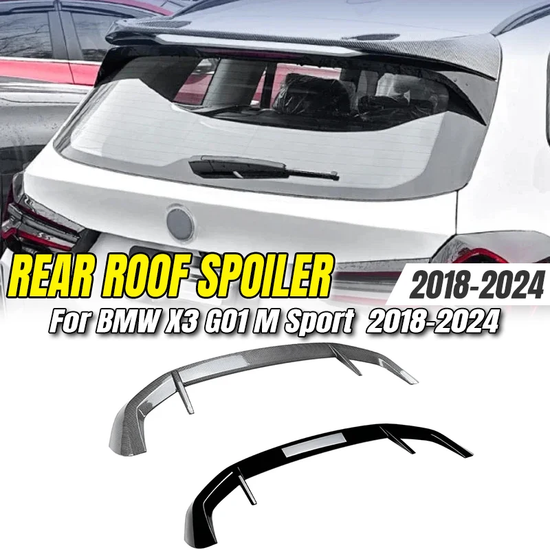 

For BMW X3 G01 2018-2024 MP\ M Style Rear Roof Spoiler Gloss Black Trunk Lip Wing